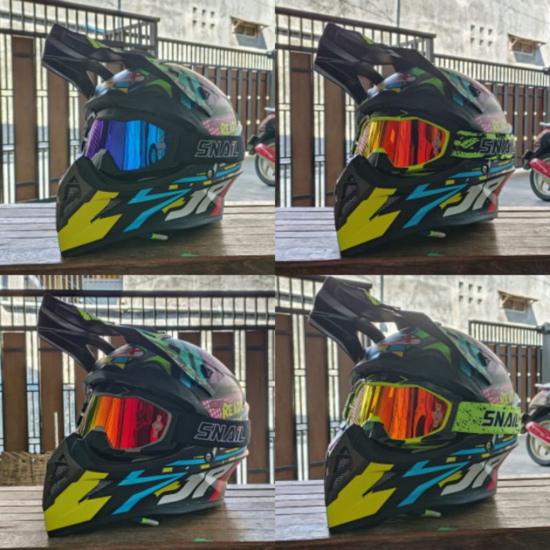 HELM JPX CROSS_FOX1 SERI X10 - BLACK DOFF + GOOGLE SNAIL (ONGKIR 2 KG) ORIGINAL HELM JPX X10 READDY TO ROCK HELM JPX MOTIF TERBARU TRAIL MOTIF HELM JPX MOTIF SUPERCROSS X10 HELM JPX TERBARU