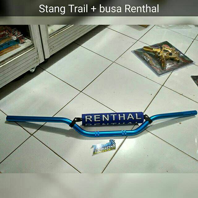 Stang trail + busa renthal biru