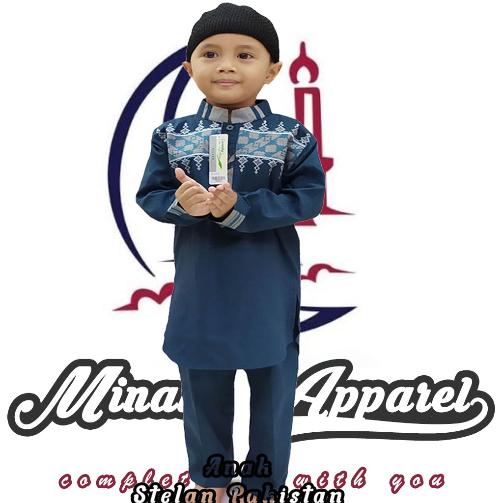 Baju Koko Anak Laki Laki/Stelan Koko Anak Umur 3-13 Tahun