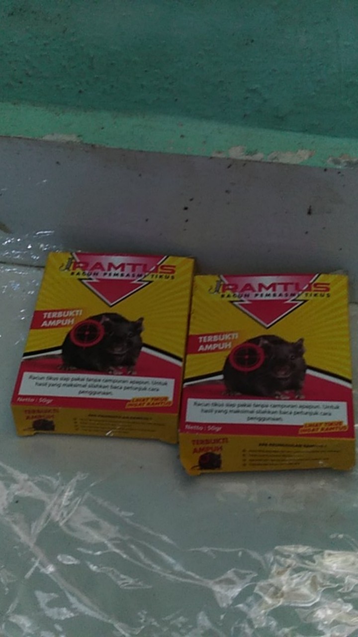 Umpan Jebakan Tikus Paling Ampuh Ramtus Racun Pembasmi Tikus Mati Kering Obat Pembunuh Tikus 2 Pack
