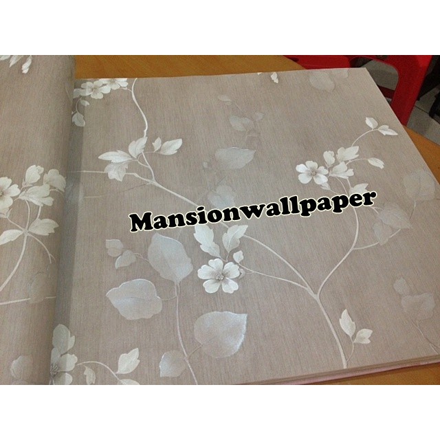 Wallpaper Dinding Bunga Warna Pastel Grey Shopee Indonesia