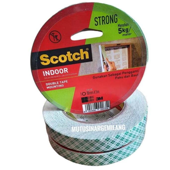 

(BISA COD) 3M Scotch Double Tape Mounting 110-5C Uk 18mmx5mtr Original 5kg1mtr CUCI GUDANG Kode 1450