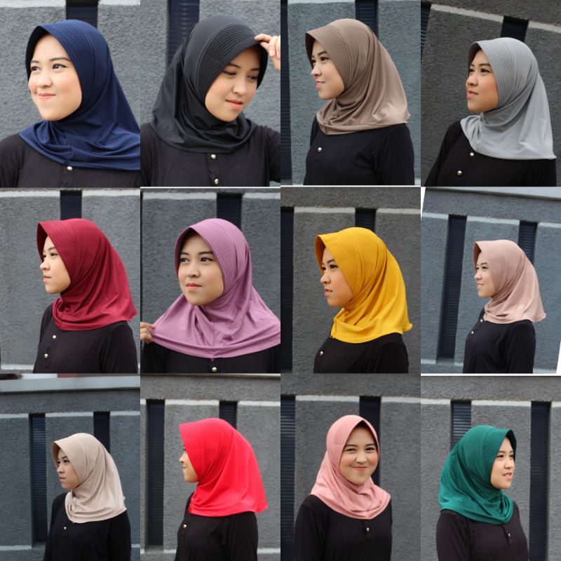 Jilbab Sport Hijab Instan Sporty Jilbab Volly Jilbab Olahraga Bergo Sport