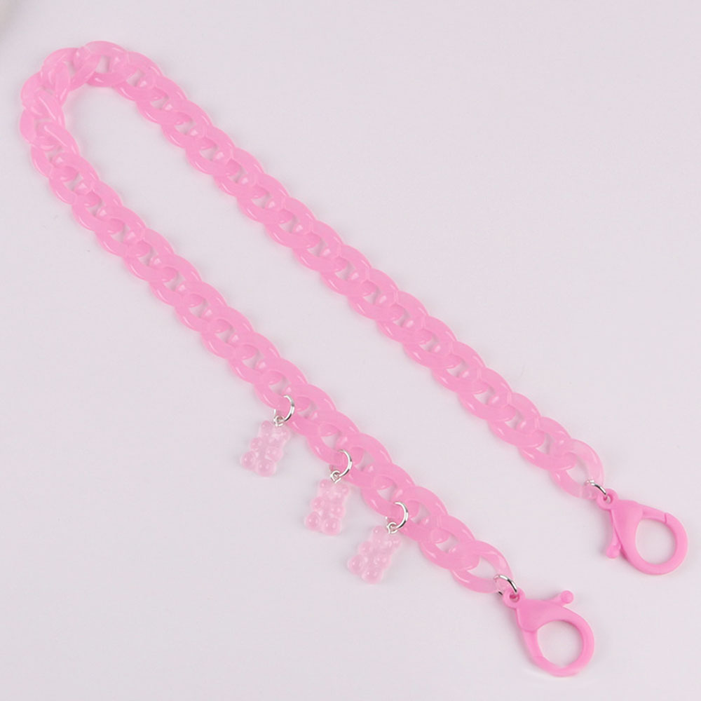 1 Pc Cute Bear Skin-friendly Tali Masker Lanyard Strap Necklace A&amp;6