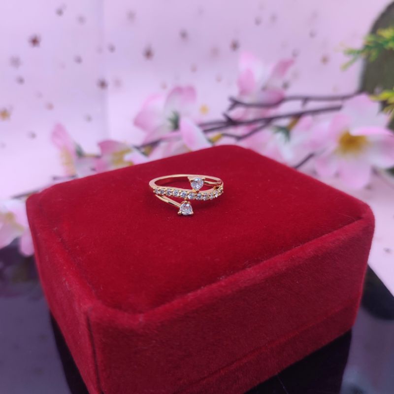 Cincin Permata yaxiya lapis emas