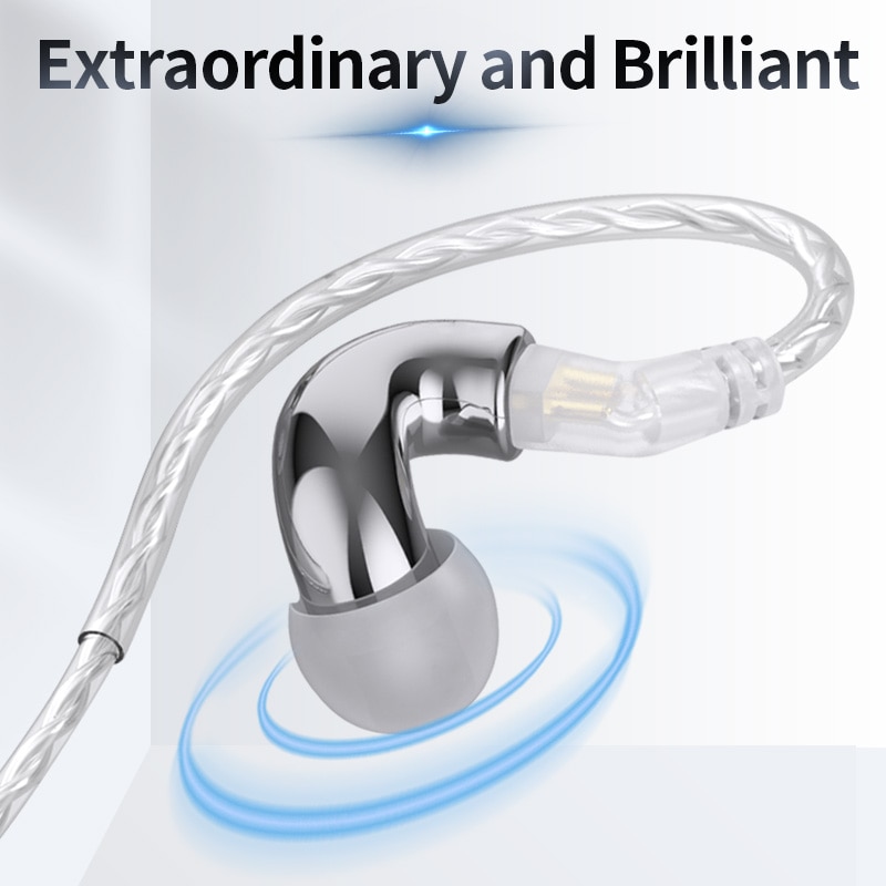 Blon Earphone In Ear Dinamis Mini Dengan Kabel Upgrade Bisa Dilepas Untuk Dj / Lari / Olahraga