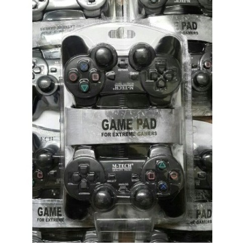 Gamepad Double black M-Tech - joystick double hitam