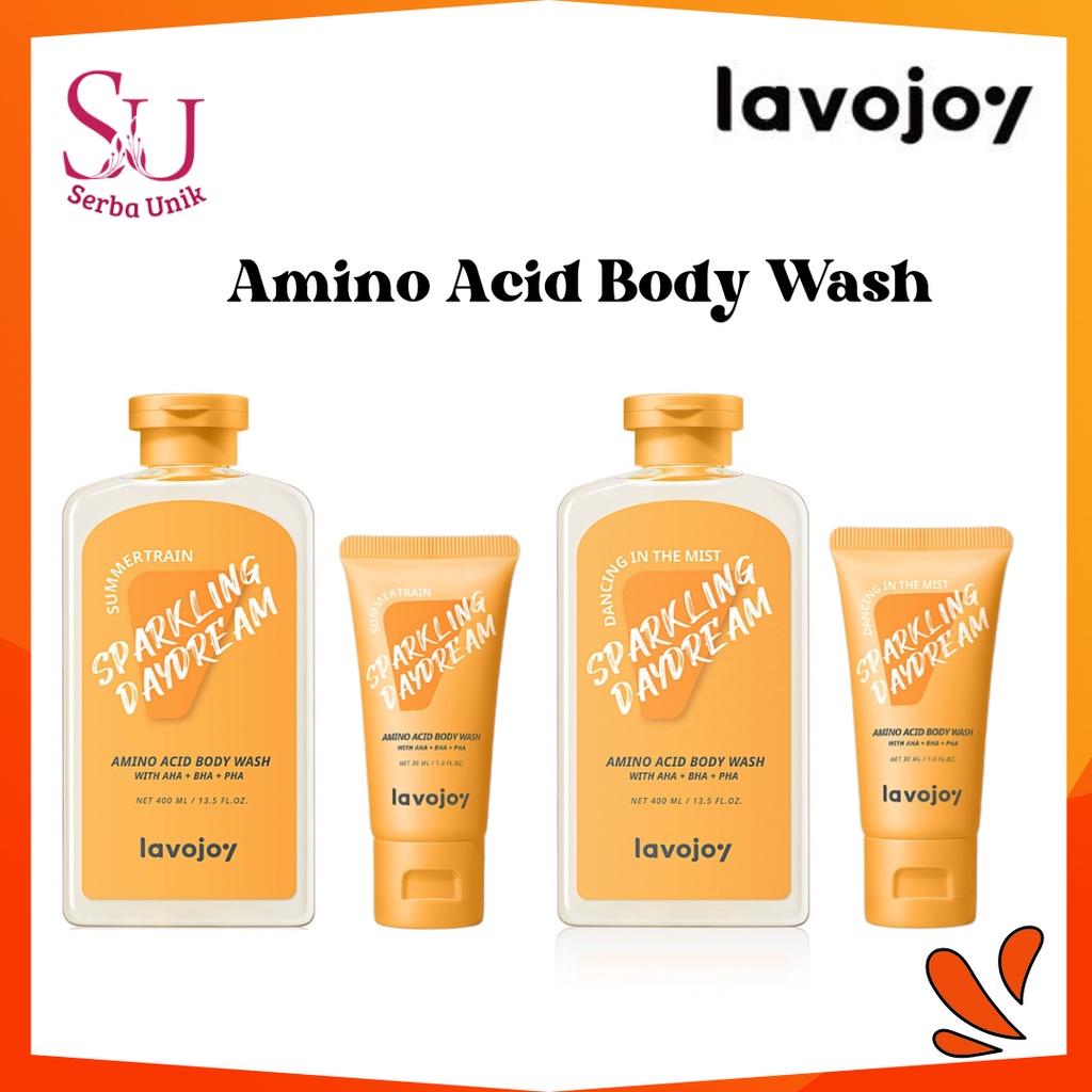 LVJ Lavojoy Sparkling Daydream Body Wash Dancing In The Mist | Summertrain | 400ml &amp; 30ml | Sabun Mandi