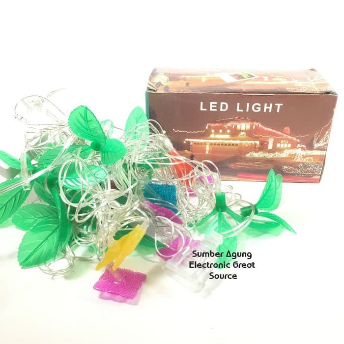 Lampu Hias Ketupat Daun Warna Warni Bentuk Ramadhan Natal Lebaran LED