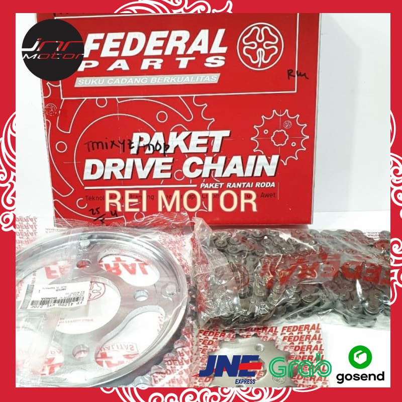 GEARSET GEARSET GIRSET MEGAPRO NEW 150 ORI ASLI FEDERAL FP 412P1 KYE
