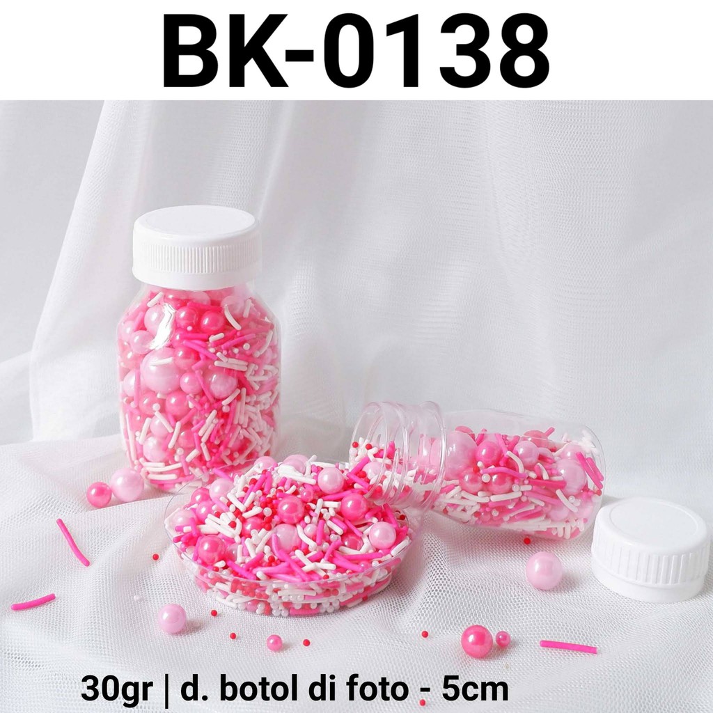 

BK-0138 Sprinkles sprinkle sprinkel 30gr 30 gram mutiara mix pink yamama baking grosir murah sprinkles cake dekorasi mutiara trimit decoration story sprinklestory sprinklesstory sprinkle story yamama baking