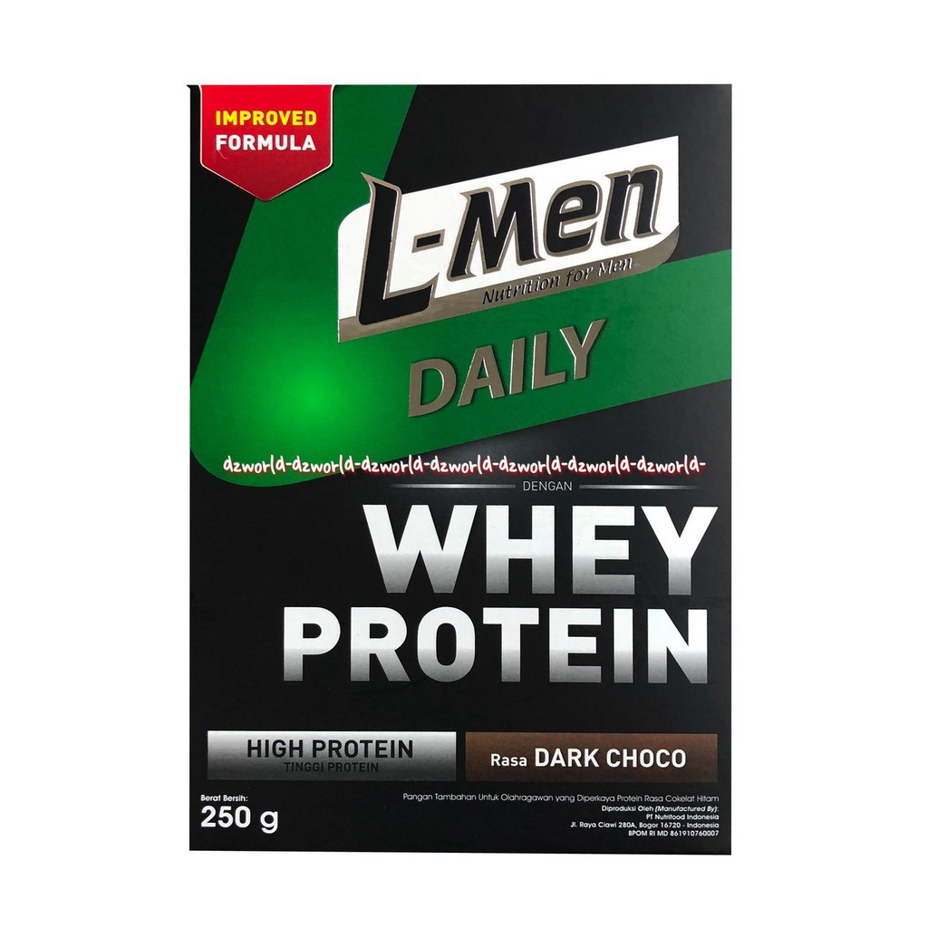 L-Men Daily 250gr Whey Protein Rasa Dark Choco High Protein Susu Lmen Konsumsi Sehari hari Coklat Susu Nutrisi Untuk Pria Badan lebih Berotot L Men Daili 250 gram