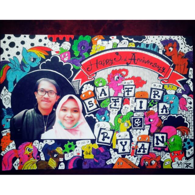 

HANDMADE doodle art kado anniversarry, ultah, kado wisuda, sidang, kado unik, murah custom