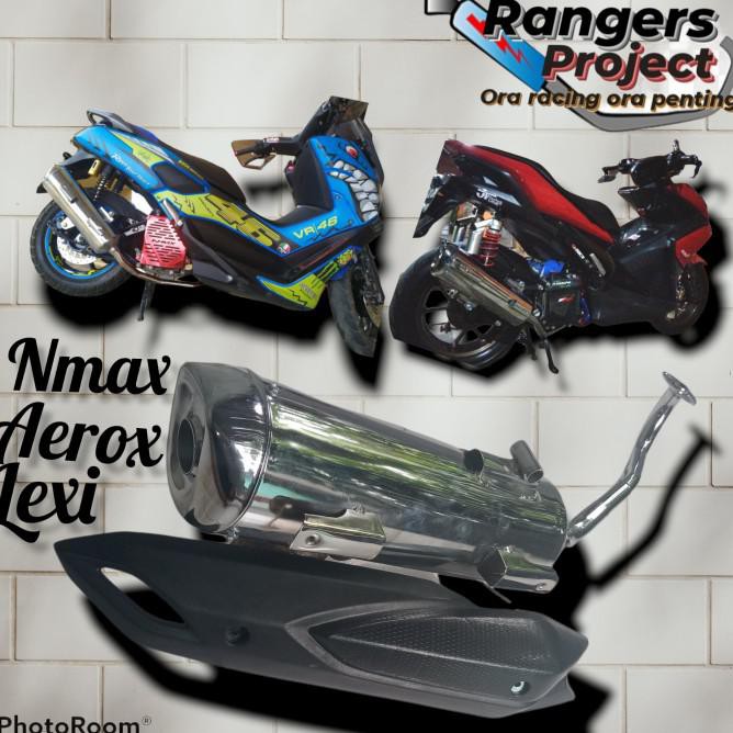 Diskon Knalpot Racing Nmax Aerox Lexi Full Crome - Plus Tameng, Nmax Terbaik