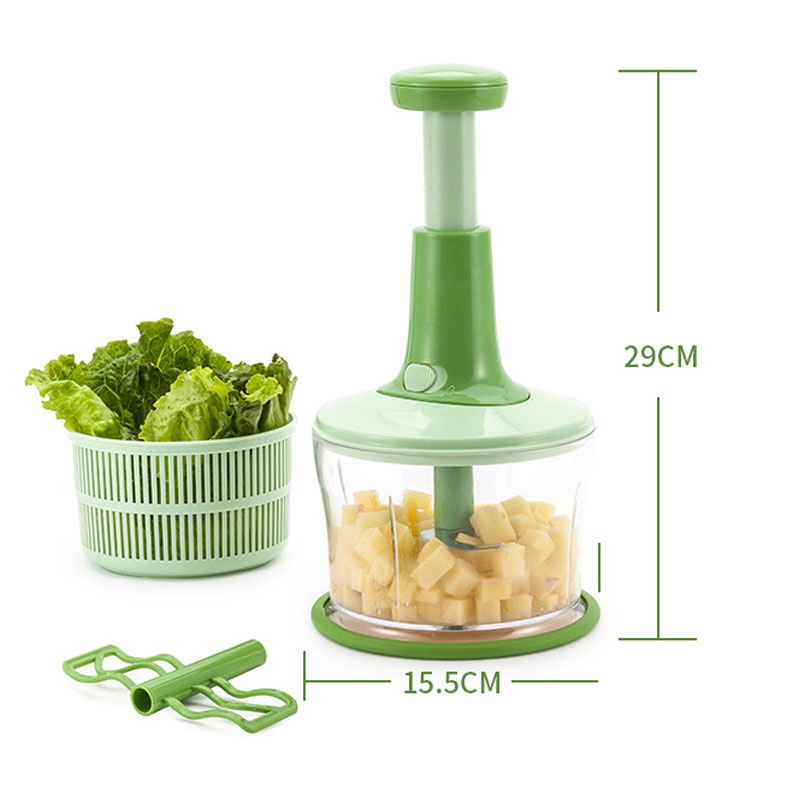 3 in 1 press chopper blender tekan pencacah penggiling capsule pemotong manual daging mixer adonan multi fungsi