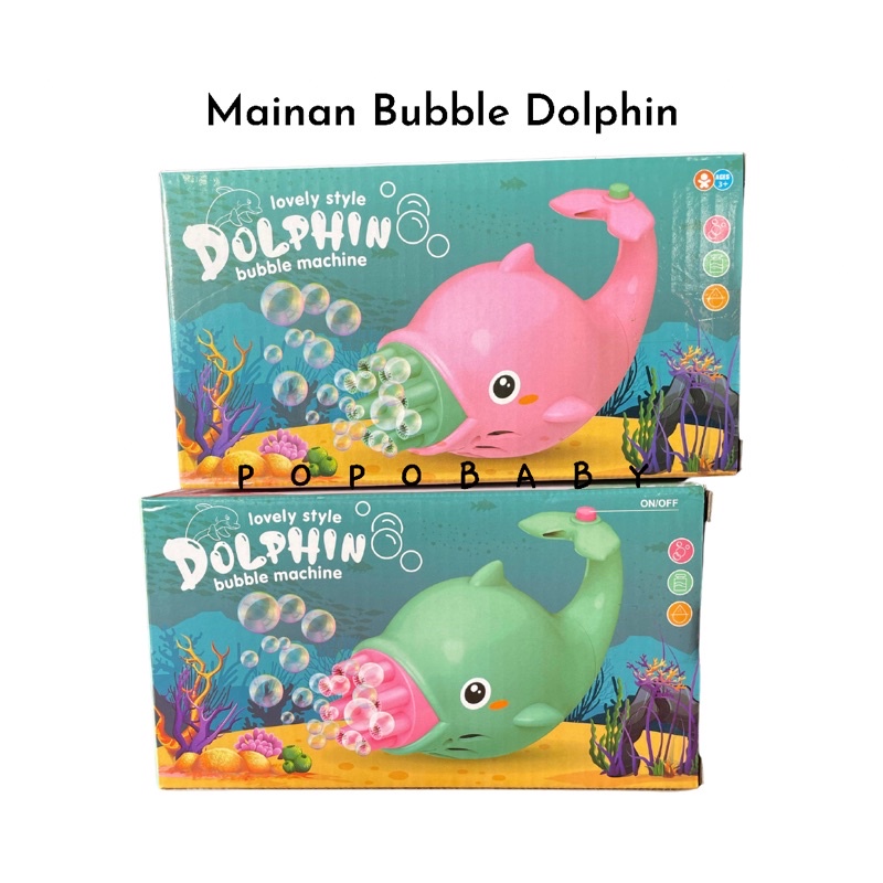 Mainan bubble gun dolphin (Mainan Tembak Gelembung Lumba-lumba / FREE BUBBLEWRAP)