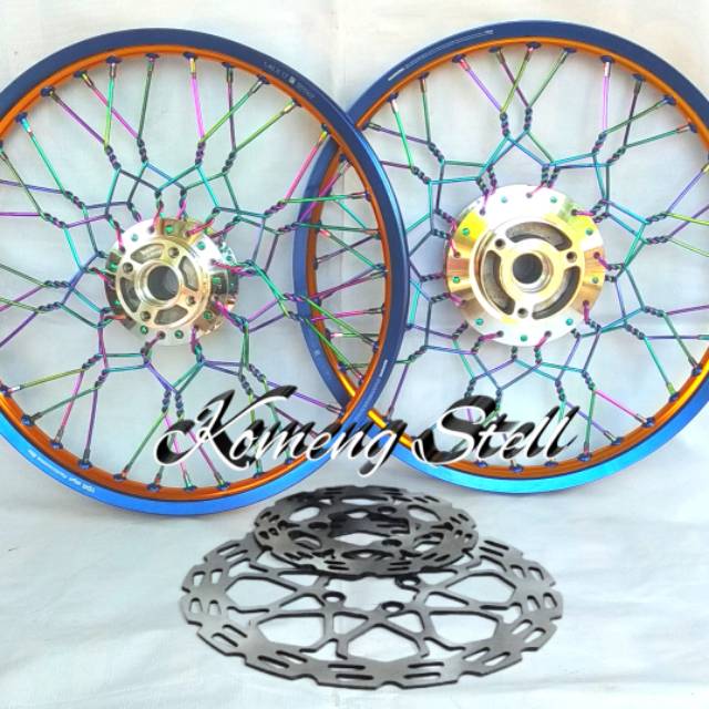 Velg TDR two tone satria Fu jari² kepang kembang plus Ban FDR luar dalam