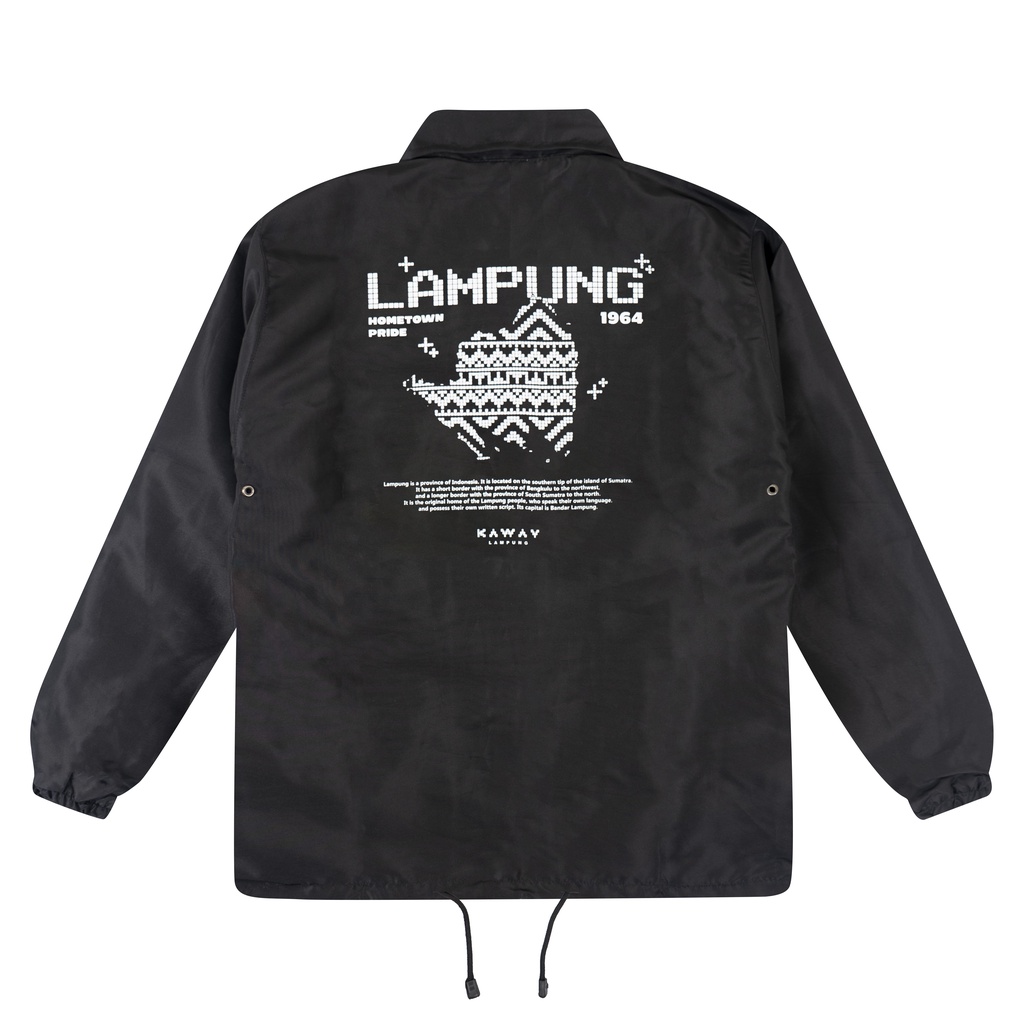 Kaway Map Pixel Coach Jacket Black