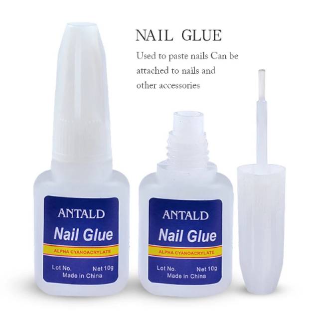 Lem kuku palsu 10gr / false nails glue with brush