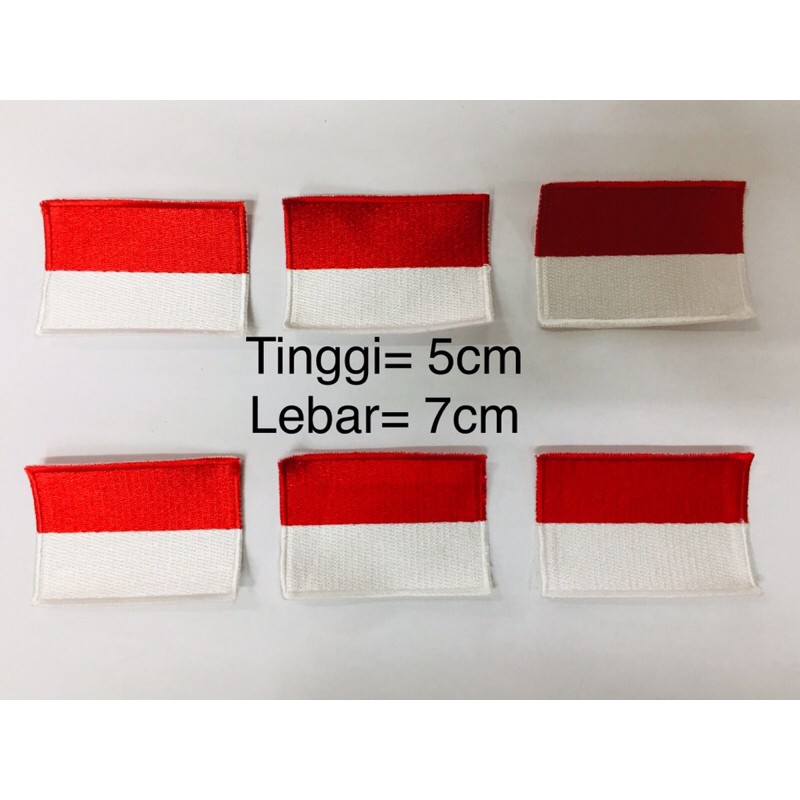 Bed bendera merah putih bordiran (6 pcs)