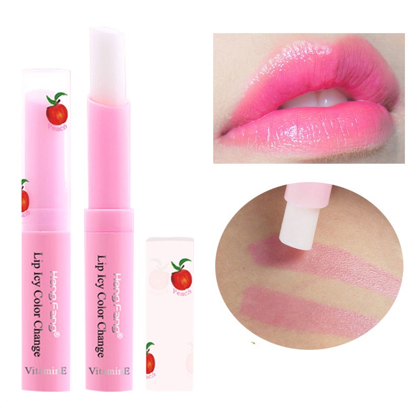 2018 Baru Suhu Perubahan Warna Peach Jelly Lipstik Tahan Pelembab Bibir Alami