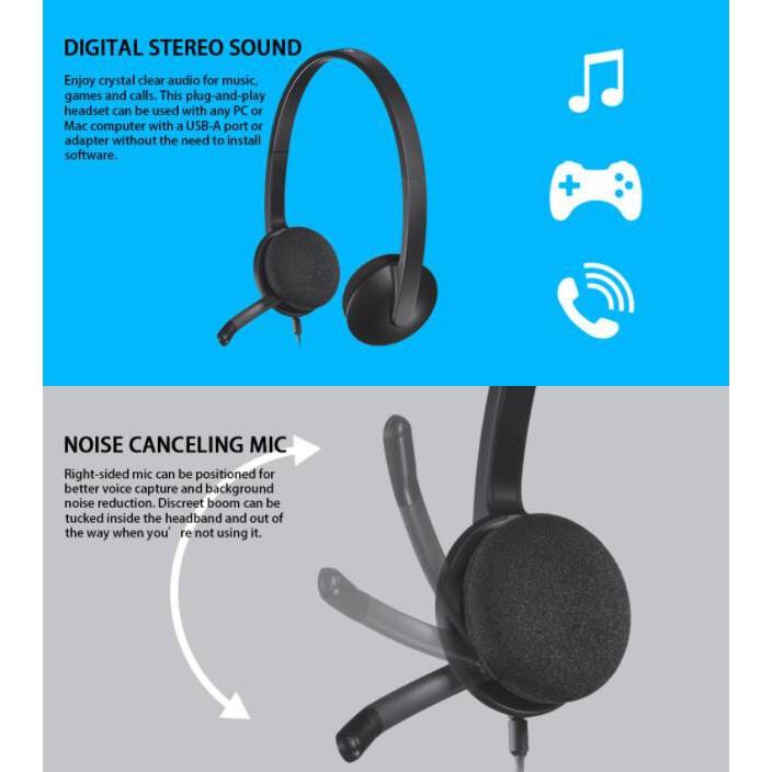 logitech computer headphones with mic