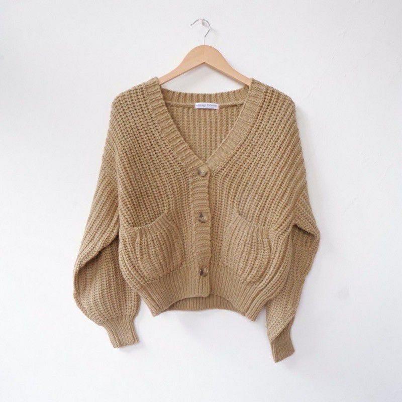 Cardigan Rajut Wanita // Crop RAJUT Cardi Oversize / OUTER KNIT 7 GET