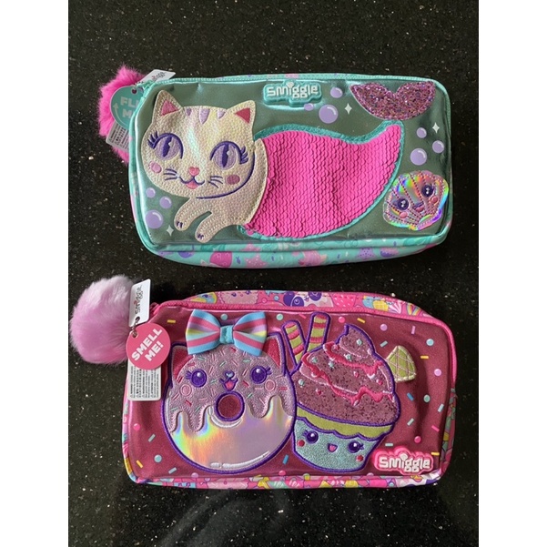 

Smiggle Pencil Case Two Pocket Glitter Sequin ORIGINAL