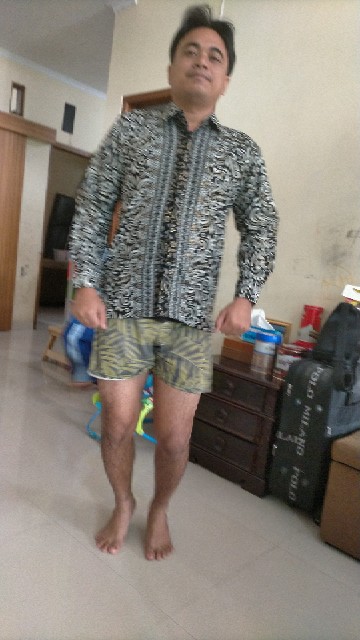 Lembayung.id / Kemeja Batik Lengan Panjang Cacing Silver