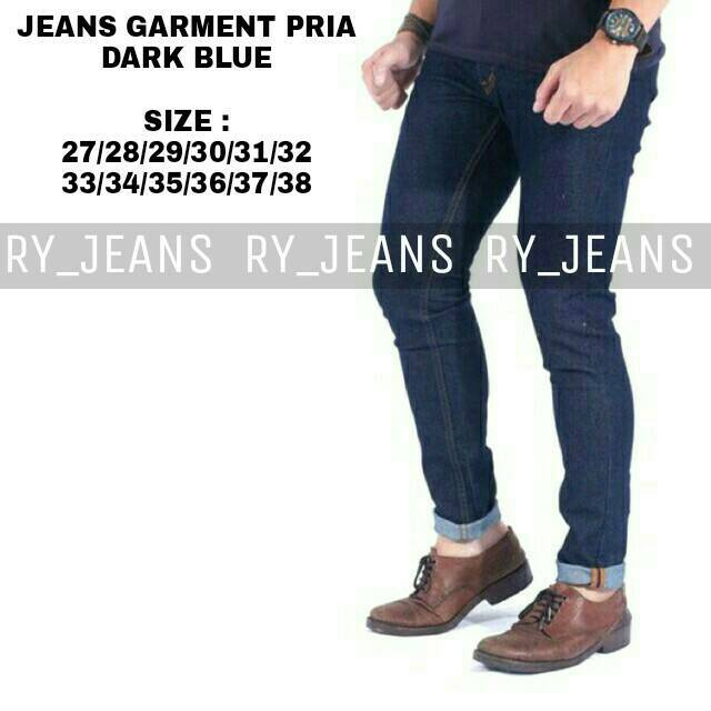 Celana panjang jeans pria jeans garment streeth melar