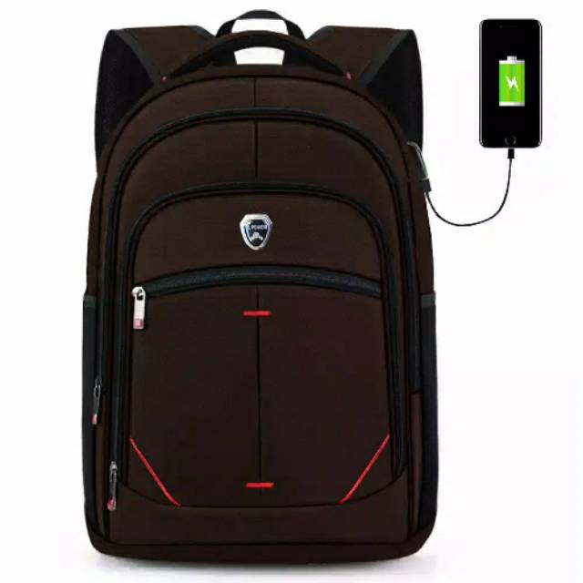 POLO POWER PL184422 Tas Import Backpack USB Charger Tas