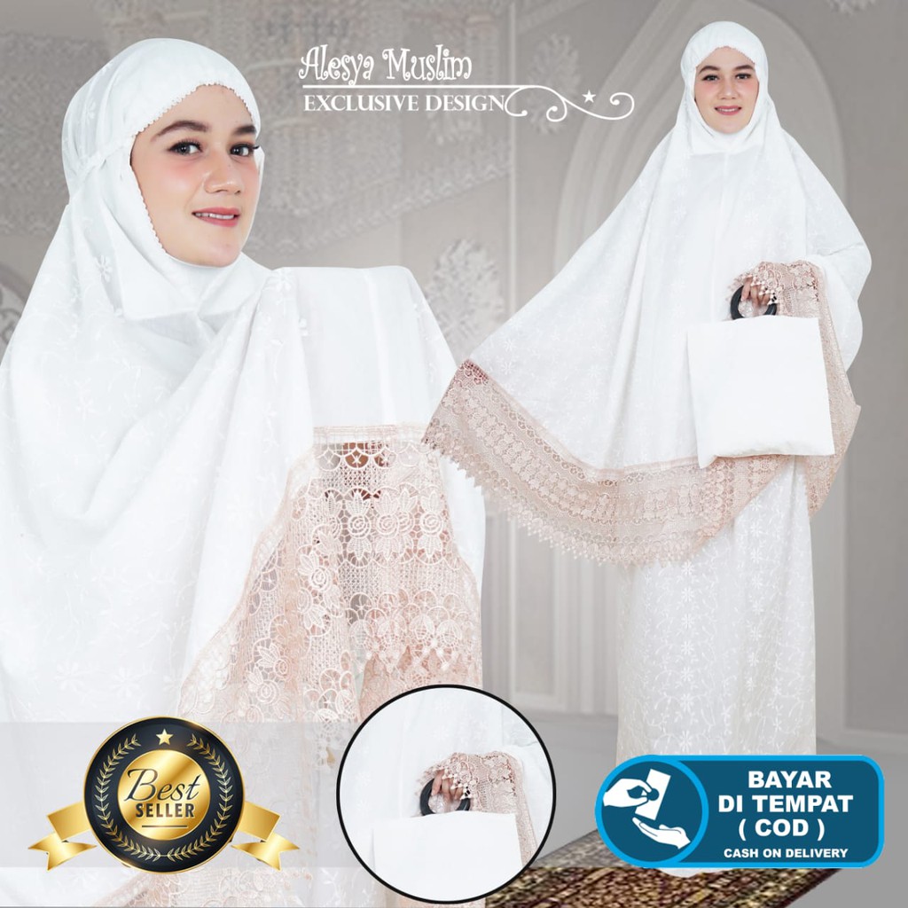 mukena katun paris/ bahan terjamin bagus berkualitas dan bisa bayar ditempat/COD