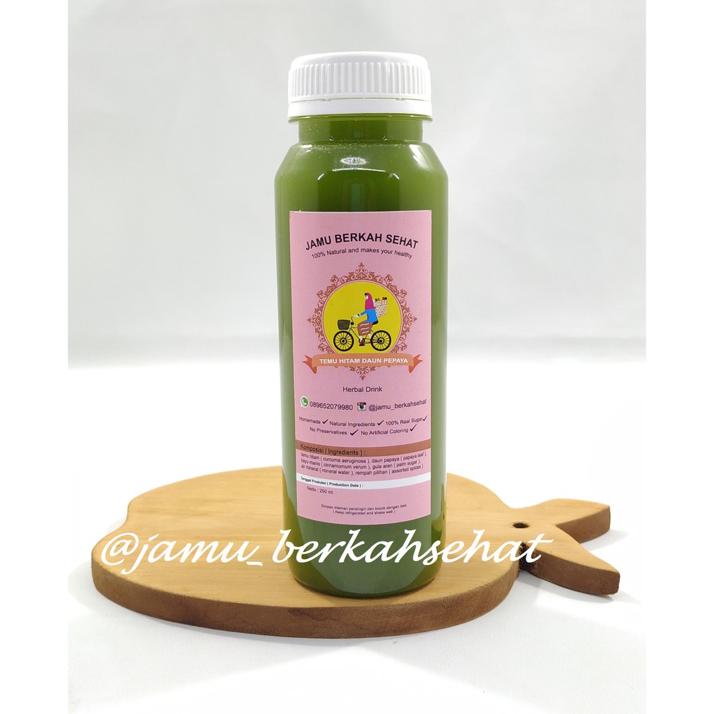 

Jamu Temu Hitam Daun Pepaya 250 ML Jamu Berkah Sehat