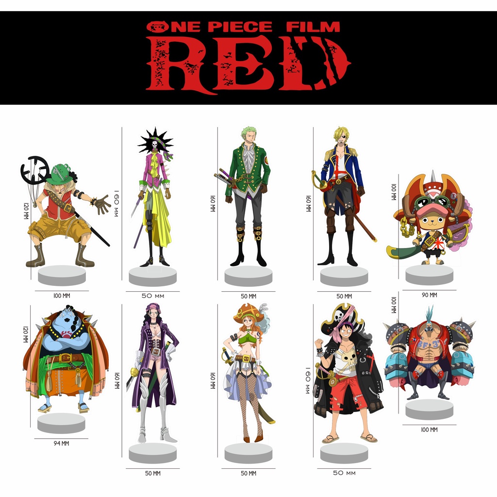 Stand Figure One Piece Film RED Akrilik Standee Acrylica Anime One Piece Film Red