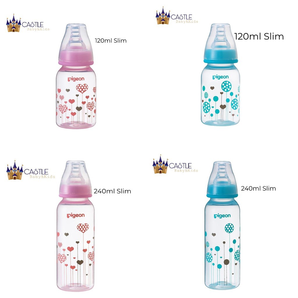 Castle - Pigeon Botol PP Clear RP 120ml 240ml Slim Neck - 120ml 240ml Wide Neck - Bottle Susu Motif