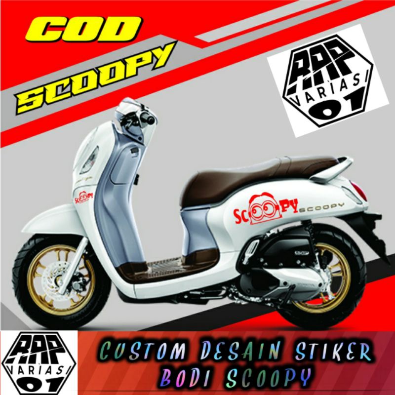 stiker Scoopy Minions, stiker cutting bodi Scoopy