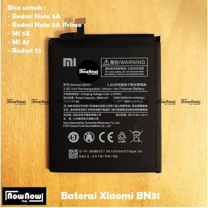 DISKON BATRE XIAOMI MI6X