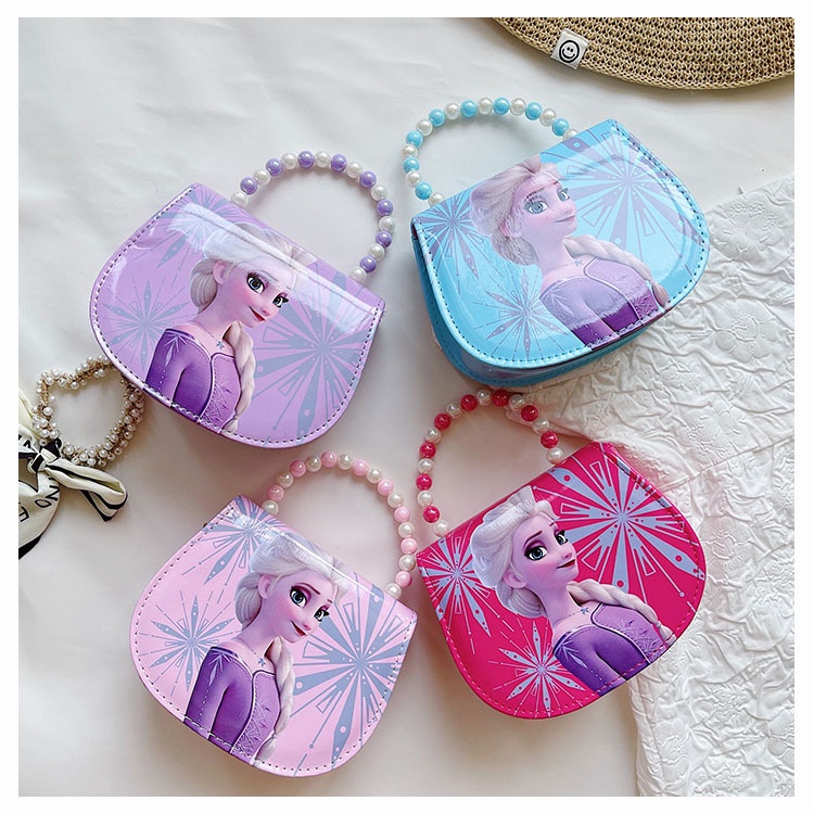 【COD√】 TAS SELEMPANG BAHU ANAK MOTIF KARTUN PRINCESS SOFIA FROZEN LUCU TAS IMPORT