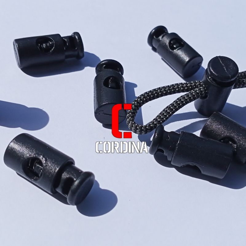 Stopper Tali Paracord Bentuk Tabung Satu Lubang Aksesoris Gelang Tas