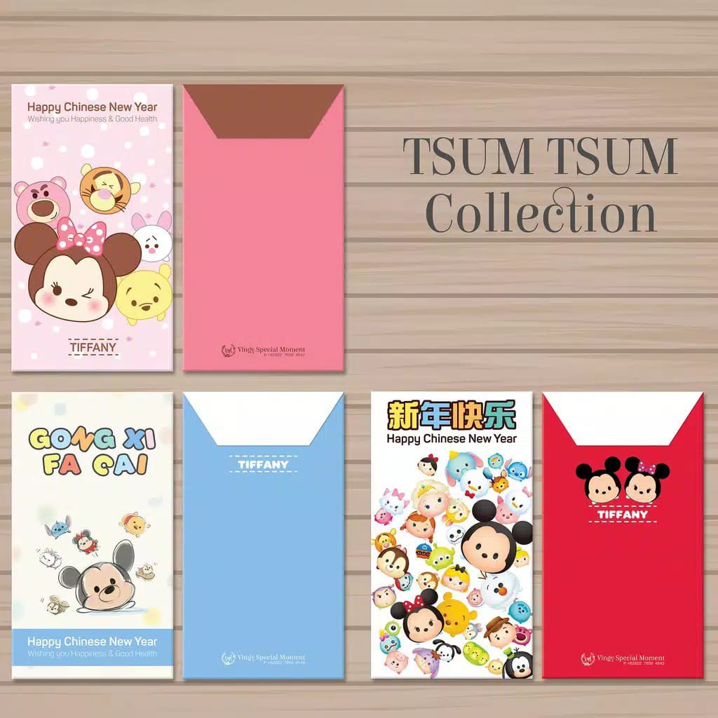 

envelope angpao imlek angpao lucu angpao custom (tsum tsum collection)