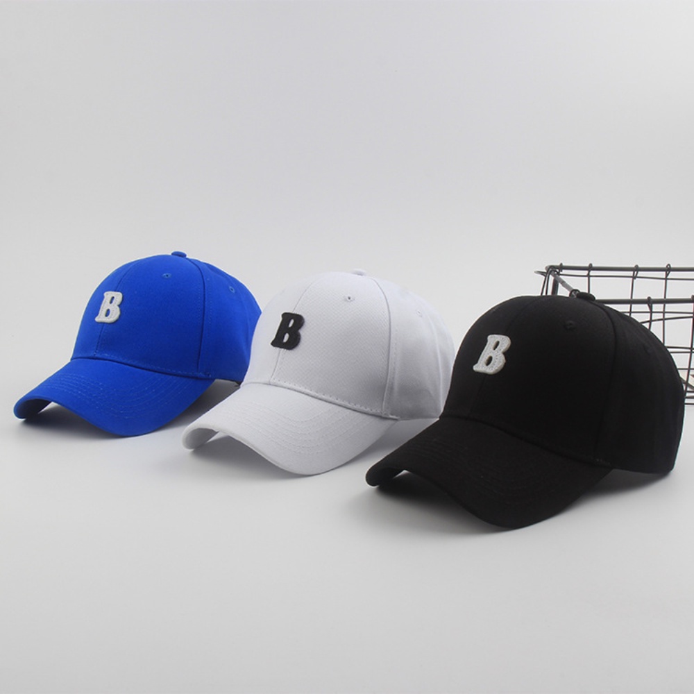 Topi Baseball Desain Huruf B Gaya Korea Untuk Olahraga Outdoor