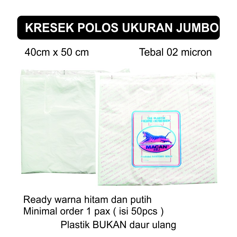 Kresek Polos Packing Tebal