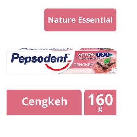 PEPSODENT Pasta Gigi Action 123 Cengkeh 160g - odol - pasta gigi -pepsodent cengkeh-odol garam alami