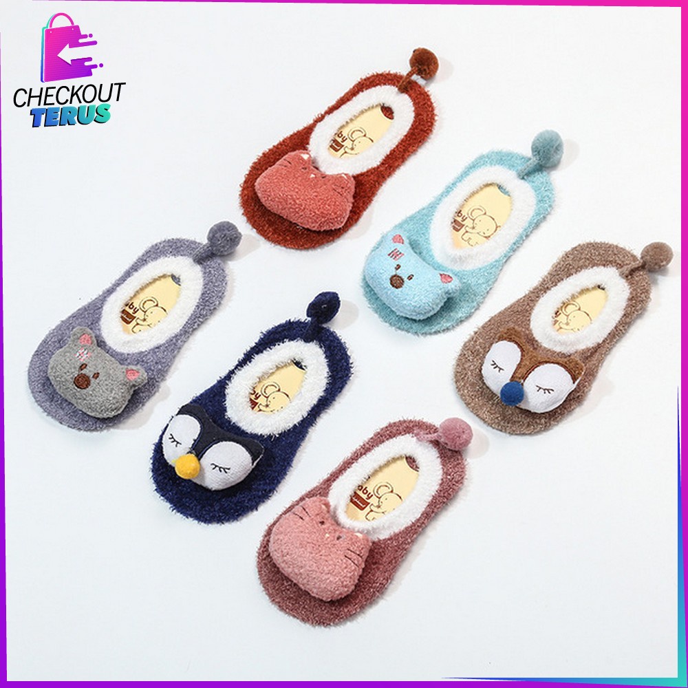 CT P15 Sepatu Prewalker Anak Bayi Kaos Kaki Korea Style Kaus Kaki Anak Bayi Lembut Motif Animal Baby Socks Sepatu Kaos Kaki Bayi Lucu