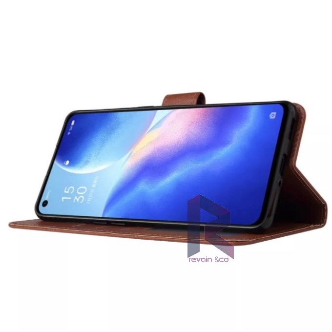 FLIP COVER OPPO RENO 4 CASING FLIP WALLET LEATHER KULIT PREMIUM SARUNG BUKA TUTUP FLIP CASE OPPO RENO 4