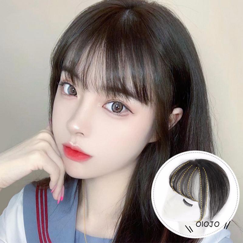 【COD】Wig Rambut Poni Palsu 3D Pengganti Warna Putih Untuk Wanita