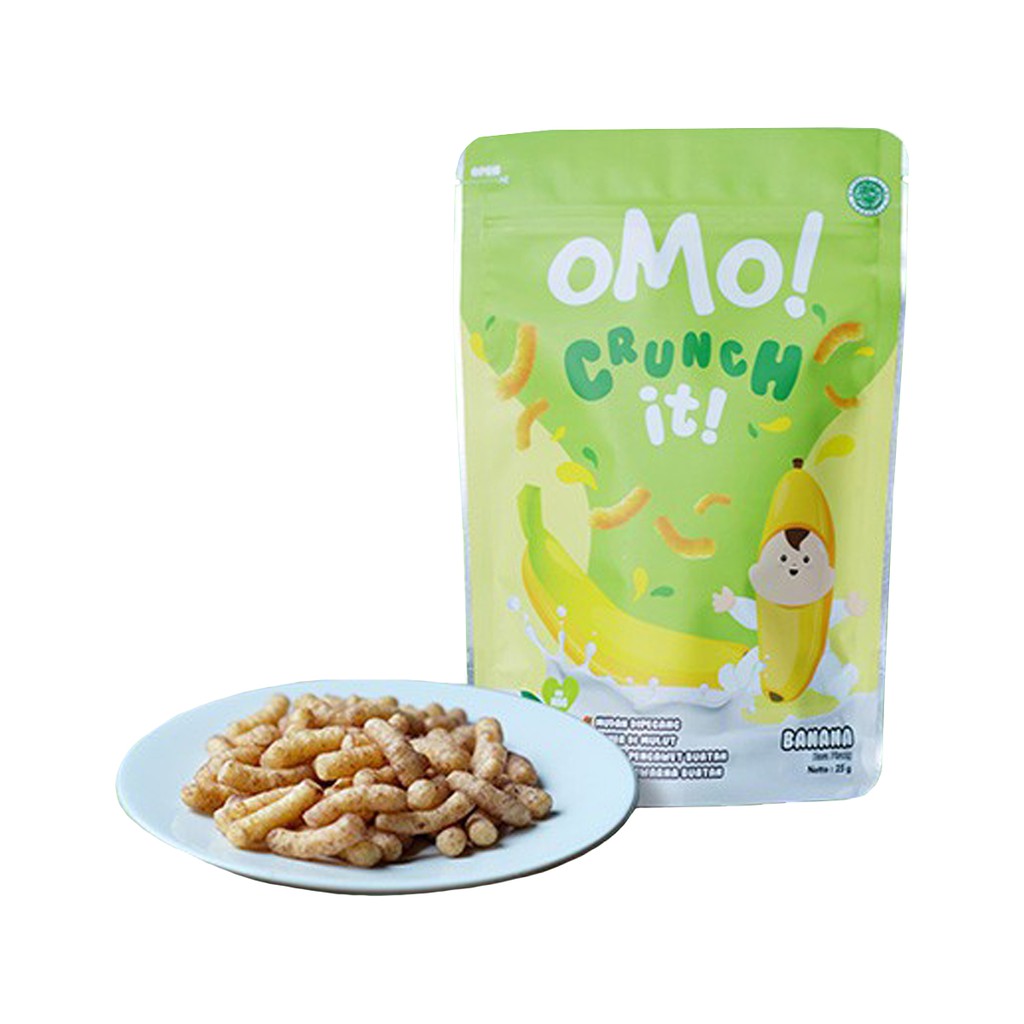 OMO! Crunch It! Banana Pisang Snack Makanan Ringan Camilan Bayi 8M+ 25g