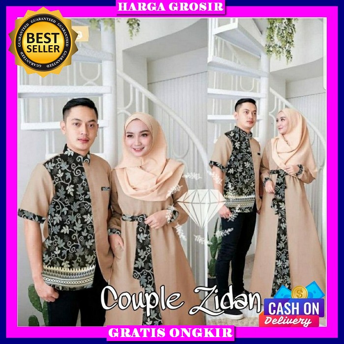Baju Couple Pasangan Muslim Suami Istri Pesta Kondangan Trandy Modis Terbaru 2023 Cp Cleo Adem Kekin