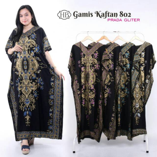 Gamis Kaftan Prada Gliter Original Batik Pekalongan