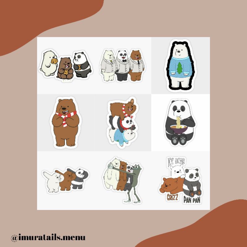 49pcs Sticker Tumblr We Bare Bears